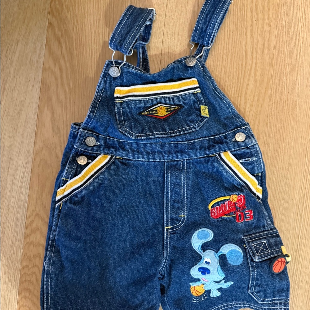 Blues cluesDenim Overalls with Sports Patches
